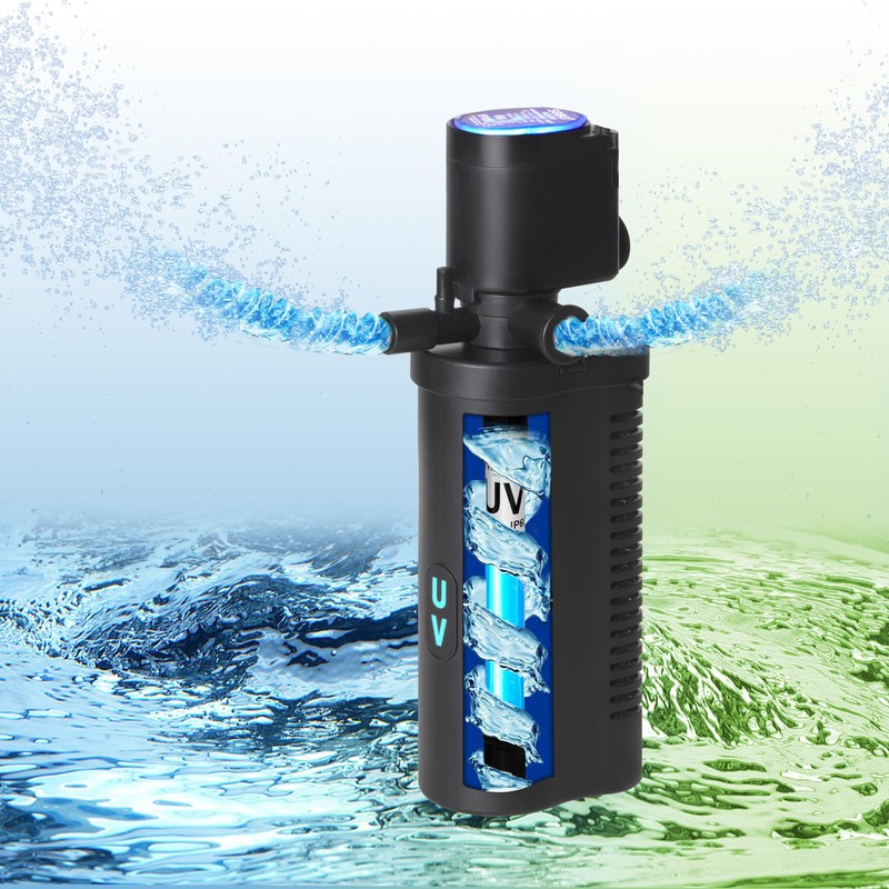 Aquarium U-V Filter 158GPH for 10-45 Gallon Small Betta Fish