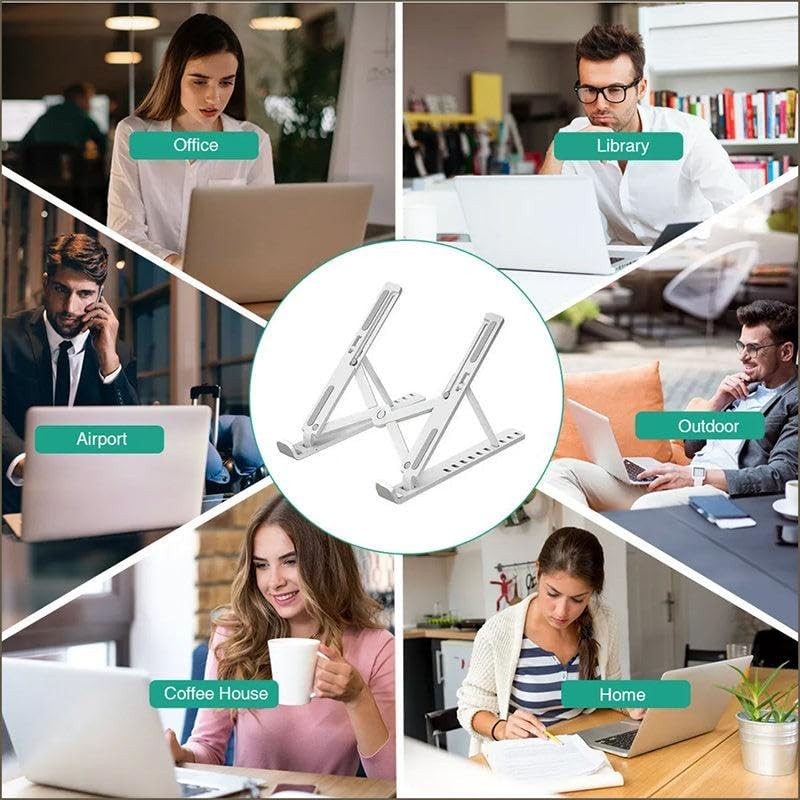 AIMALL Adjustable Foldable Laptop Stand for Desk with 8 Angles,