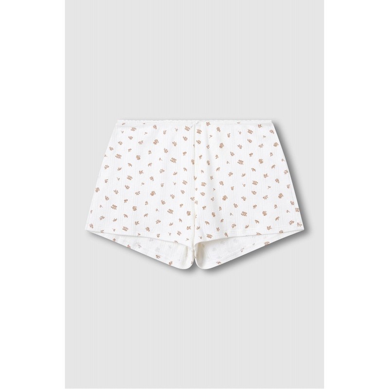 JAJU [JAJU] Women's Cotton Pointelle Sleep Bottoms_Light Brown