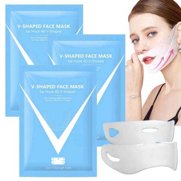 3Pcs Bloskin Lift Mask,Hydrating&Anti-Aging Lift Mask,V Shape Face Lift,Chin Lift