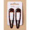 Arranview Jewellery Pair of long tort brown hair clips slides