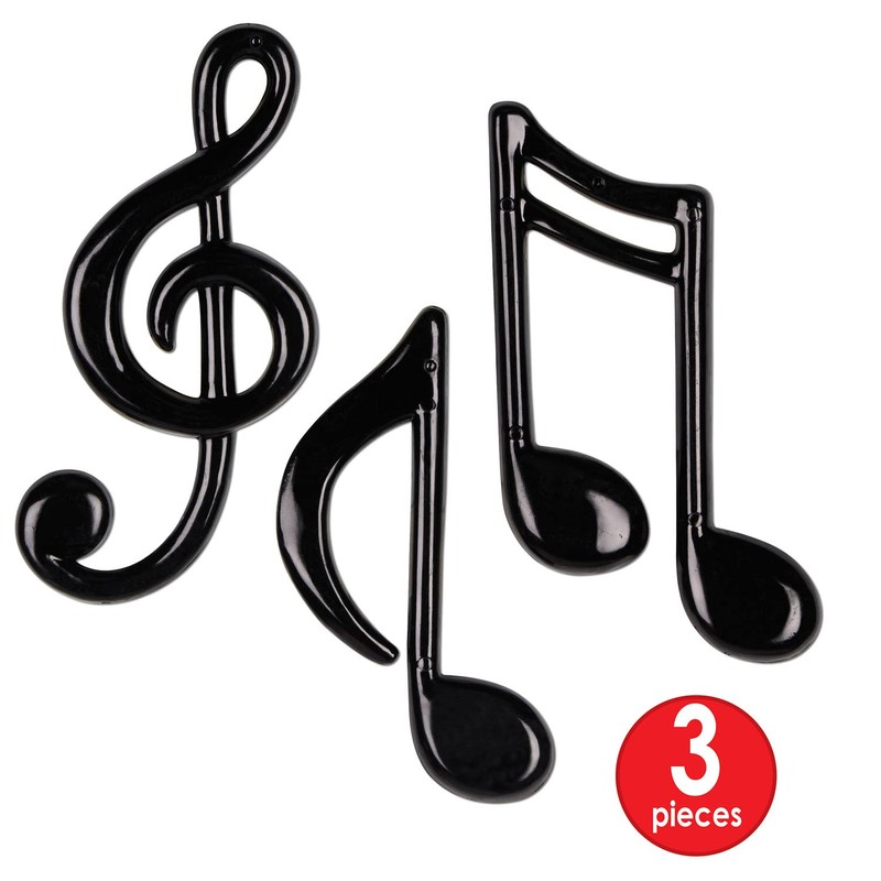 Molded Plastic Musical Notes