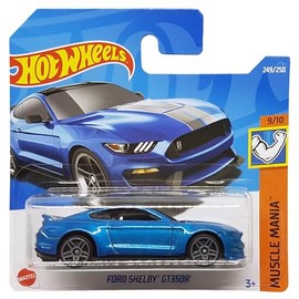 Hot Wheels - Ford Shelby GT350R - Muscle Mania 9/10 - HCW36 - Short Card - Blue Metallic - Mattel 2022