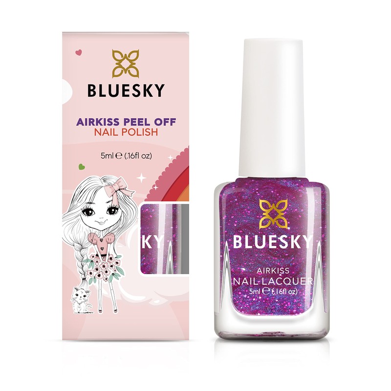 Bluesky Kids Nagellack, einfaches Schälen, ungiftig, wasserbasierte, plünderfreie Nagellack für