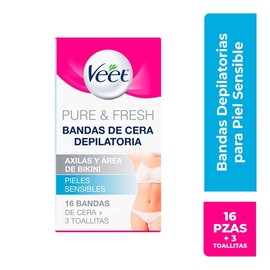 Bandas Depilatorias Veet area Hipoalergénico Piel sensible 16 Bandas