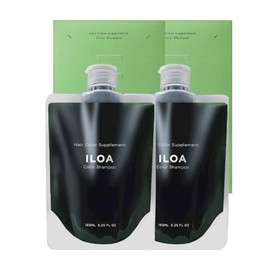 ILOA Hair Color Supplement Iloa Color Shampoo, Set of 2, Matte, Green, Exclusively for Beauty Salons, Fade Resistant, 6.6 fl oz (185 ml)