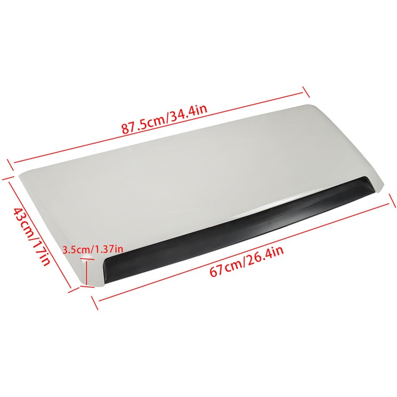 ANTUKO Hood Bulge Scoop White Front Upper Replacement for 2014-2021
