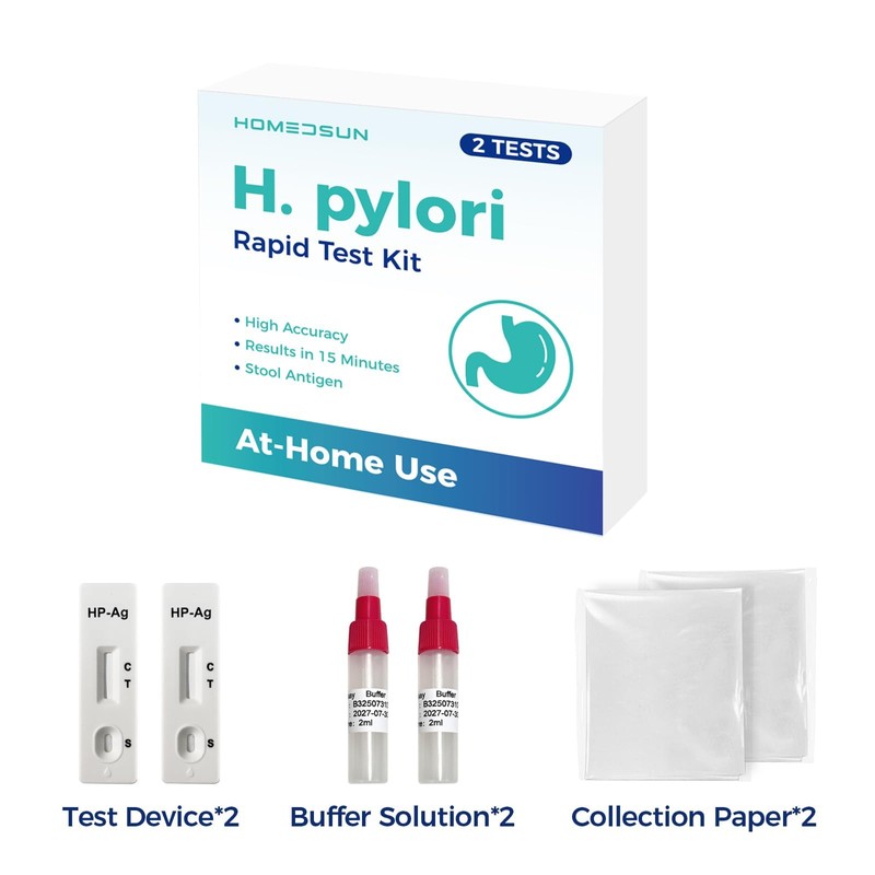 HOMEDSUN 2-Pack H Pylori Stool Antigen Test Kit, Results in