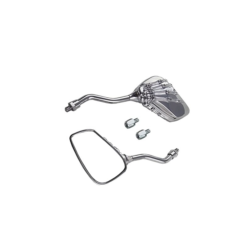 Anzene Custom Skull Skeleton Hand Claw Side Mirrors Rearview 10mm