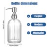 1PCS Glass Soap Dispenser with 304 Rust Proof Stainless Steel