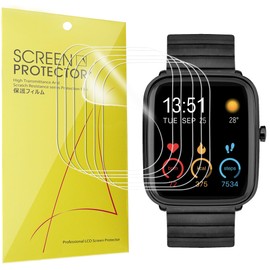 Blueshaweu Compatible for Sekonda Motion Plus Smart Watch Screen Protector, [6 Pack] Full Coverage TPU Clear Film Compatible for Sekonda Motion Plus Smart Watch 38mm (6 Pack)