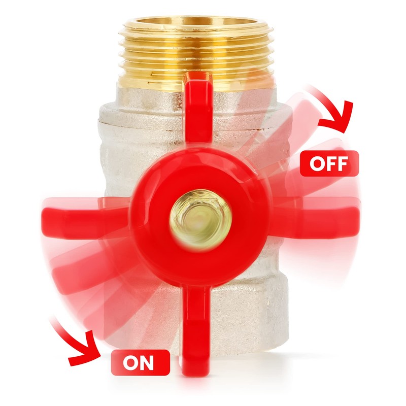 Ball Valve with Butterfly Handle Pack Nut Female Thread 1/2