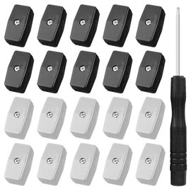 DKARDU 20 Pcs Inline Rotary Cord Switch 3A 125V ON/Off Adjustable Flame Retardant Gear Switch SPT-2 Black & White Light Cable Switch for Bedroom Lamp, Desk Light, LED Strip with Screwdriver
