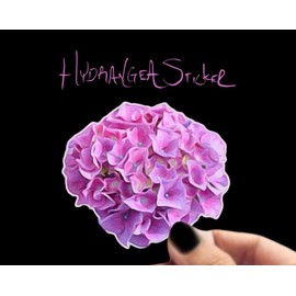 Unbranded HYDRANGEA FLOWER WATERPROOF VINYL STICKERS/DECAL
