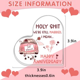 Sugchairo Anniversary Wedding Gifts For Wife Couple Funny Aniversario Happy Gift For Her Him Office Desk Accessories Cute Stocking Stuffers For Women Stocking Stuffers Acrylic Plaque