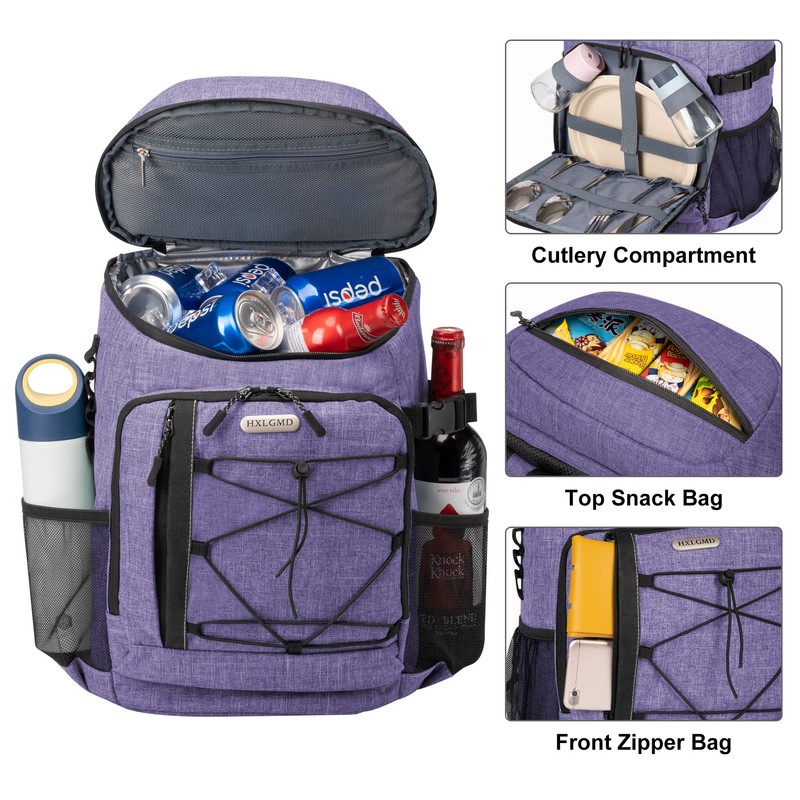 Backpack Coolers Insulated Leak Proof 30 Cans with Reusable Ice
