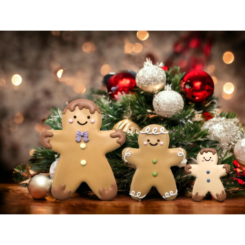JOKUMO Gingerbread Men Set of 3 Cookie Cutter Set 4”