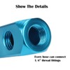 Beduan 1/4" 2 Way 5 Port Aluminum Air Hose Inline