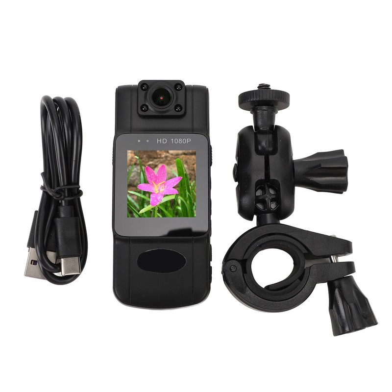 Wearable Camera 2K Night Vision 180 Degree Lens Rotation Magnetic