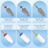 MAQUITA 13 Nail Drill Attachments, 3 Pieces Tungsten Carbide Nail