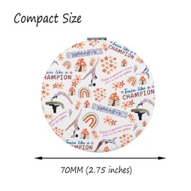 FAADBUK Gymnastics Lover Gift Gymnastic Coach Gift Gymnastic Girl Makeup Mirror for Gymnast (Gymnastics Mirror)