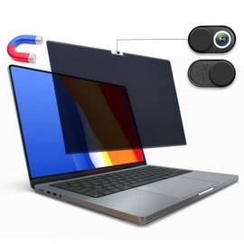 Magnetic Privacy Screen for MacBook Pro 13 inch (2021-2025 M1-M4 Max), Anti-Glare, Blue Light Protector, Scratch Resistant, Removable Laptop Filter Private Shield & Webcam Cover