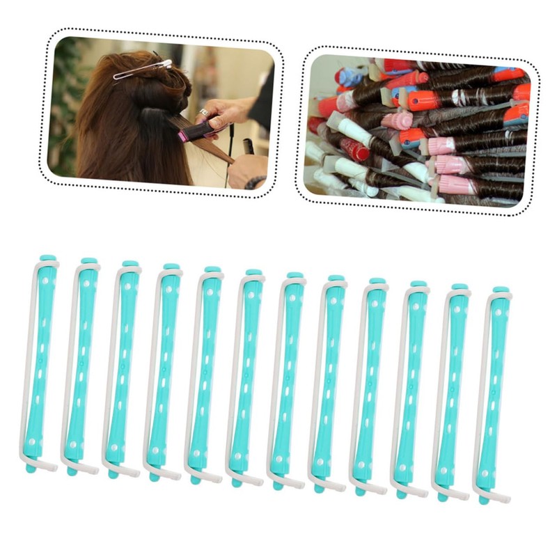 POPETPOP 24本セット カーリング用パーマロッド ヘアカーラー 柔軟性 髪傷めず簡単 Diyスタイリングツール