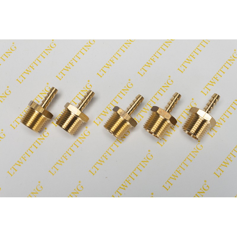 LTWFITTING Brass Barb Fitting Coupler/Connector 1/4-Inch(6mm) ID Hose x 1/2-Inch