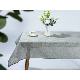 BEAUTEX Tokio Soft Foam Tablecloth with Piping Band, Garden, Balcony, Patio, Camping, Choice of Sizes and Colours, Square, 130 x 160 cm, Light Grey