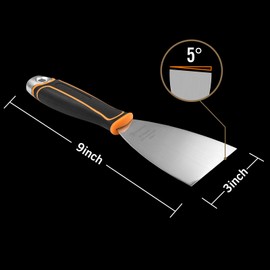 ROLLINGDOG 3" Angled Putty Knife - Paint Scraper 5 Degree Angle for Scraping Into Corners