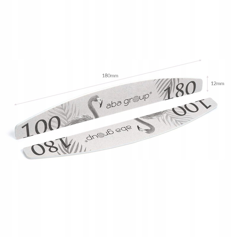 Aba Group Pack of 50 Professional Nail Files Half Moon