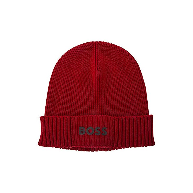 BOSS Men's Asic_Beanie Hat, Medium Red616