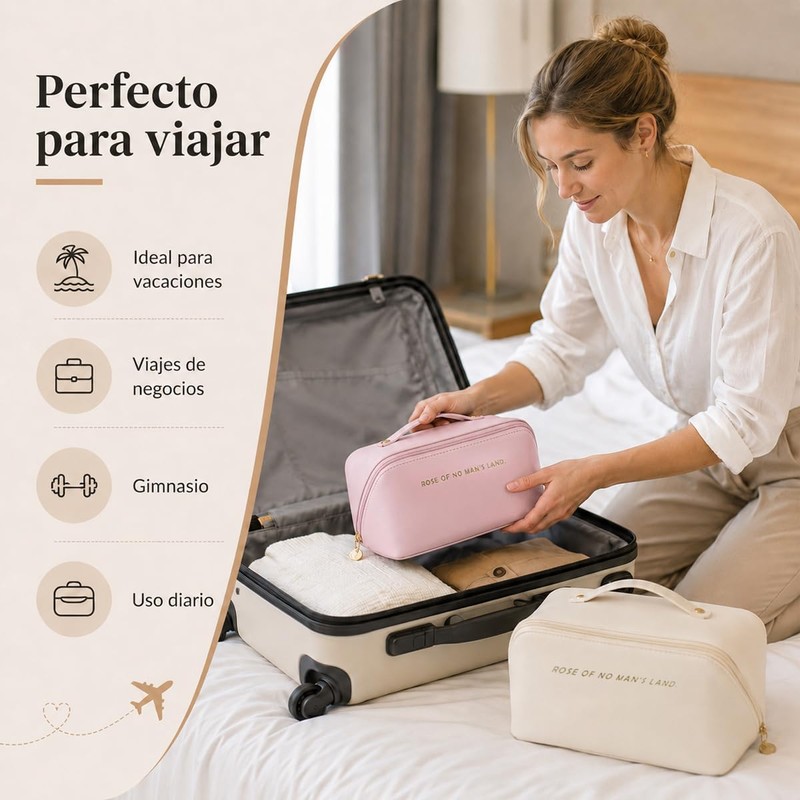 2 Piezas Bolsa de Cosméticos de Viaje, Makeup Bag de