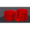 5th Gen 4Runner RED Non-Stick Cupholder Insert Set for 2014-2024