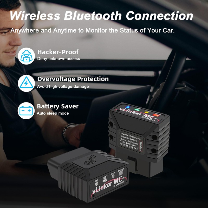 VGATE vLinker MC+ OBDII Bluetooth Adapter Car Wireless OBD2 Scanner