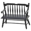 Dollhouse Miniature Deacon Bench (Black)