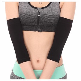 Hide Supporter, Upper Arm Support, Upper Arm Cover, Stretch, Stretchy, Breathable, Tattoo, Hide Goods, Cold Protection, Unisex, Thin, One Size, Summer, Solid Color, Left and Right Set, Black