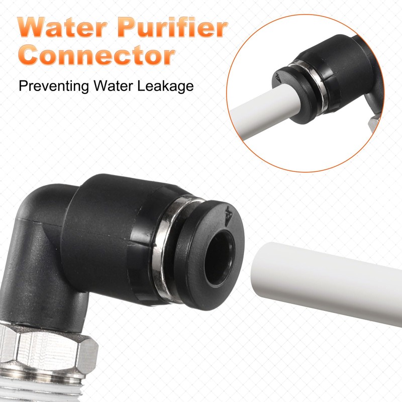 sourcing map 3pcs Push to Connect Tube Fitting M5x0.8 Male