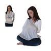 LK Baby Infinity Nursing Scarf Breastfeeding Cover Ultra Soft Premium Jersey Polyester- 100% AZO free and Safe for Baby (Light Grey Pattern)