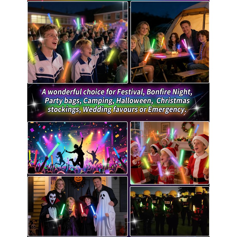 Orerered Glow Sticks 15 Pack Light Sticks Party Packs with