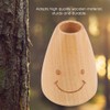 Fdit Cute Smiling Face Wooden Toothpick Cylinder Box Holder Outlet