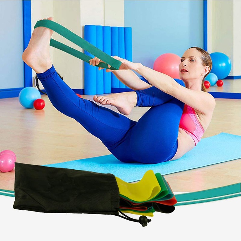 Resistance Loop Band Set for Home Fitness Includes 5 Resistance