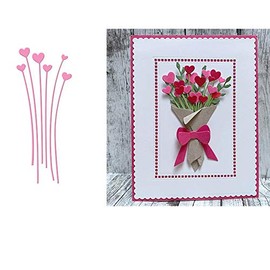 Heart Shape Flower Metal Cutting Die for Card Making Scrapbooking Handmade Paper Crafts Embossing Stencil Photo Album Decor Diy Template