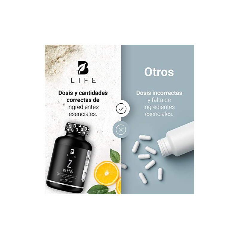 Life Zinc 100 Cápsulas Ingredientes Naturales Colágeno Vitamina Blend
