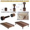 ANFU Adjustable Walnut Cutting Board Feet, Non-slip Legs to Elevate