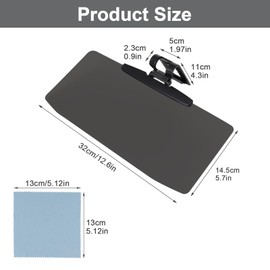 Anti Glare Sun Visor For Car, Car Sun Visor With Polarized Glare Protection, Sun Visor Extension For Car Universal, Foldable Car Visor Extender, For Most Of Vehicles