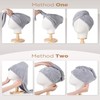 Microfiber Hair Towel, Turban 3 Pcs Hair Turbans for Wet