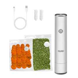 OHLLWERD Handheld Vacuum Sealer, Portable Mini Vacuum Sealer Machines with 4 PCS Reusable Zipper Vacuum Bags for Food Preservation & Storage