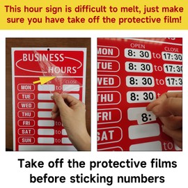 Business Hours Sign,Hours of Operation Signs for Business,Open Sign with Hours,Changeable Store Hours Sign,Ideal Signs for Any Business,Store or Office（8"x 12",Aluminum-Red）