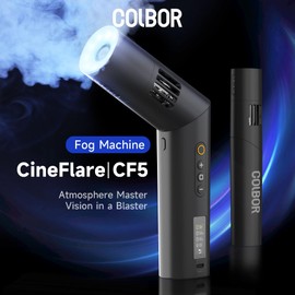 COLBOR CF5 Portable Fog Machine 40W Smoke Machine Mini Handheld with Remote Control, Small Fogger Haze Maker for Indoor Outdoor Film,Photography,Streaming,Weddings Stage,Rechargeable Fog Machine